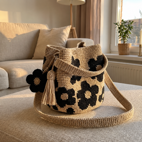 Bolso De Flores Tejido Por Guille
