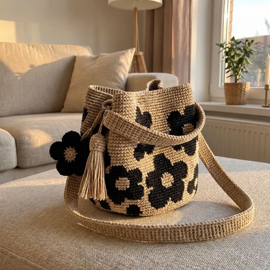 Bolso De Flores Tejido Por Guille