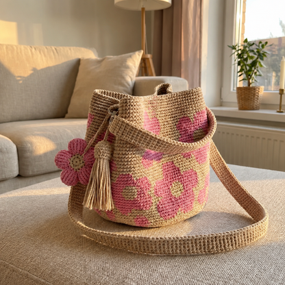 Bolso De Flores Tejido Por Guille